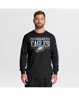 Fanatics - Men's Black Philadelphia Eagles Hometown Sweep Legacy Long Sleeve T-Shirt