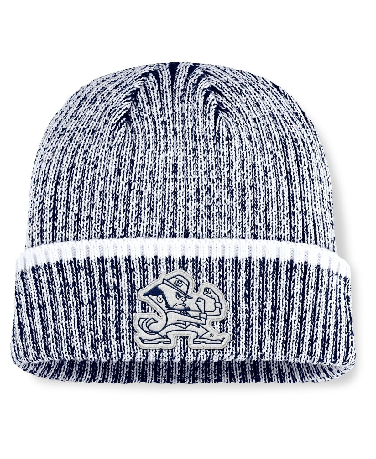 Fanatics Men's Navy/White Notre Dame Fighting Irish Haze Cuffed Knit Hat
