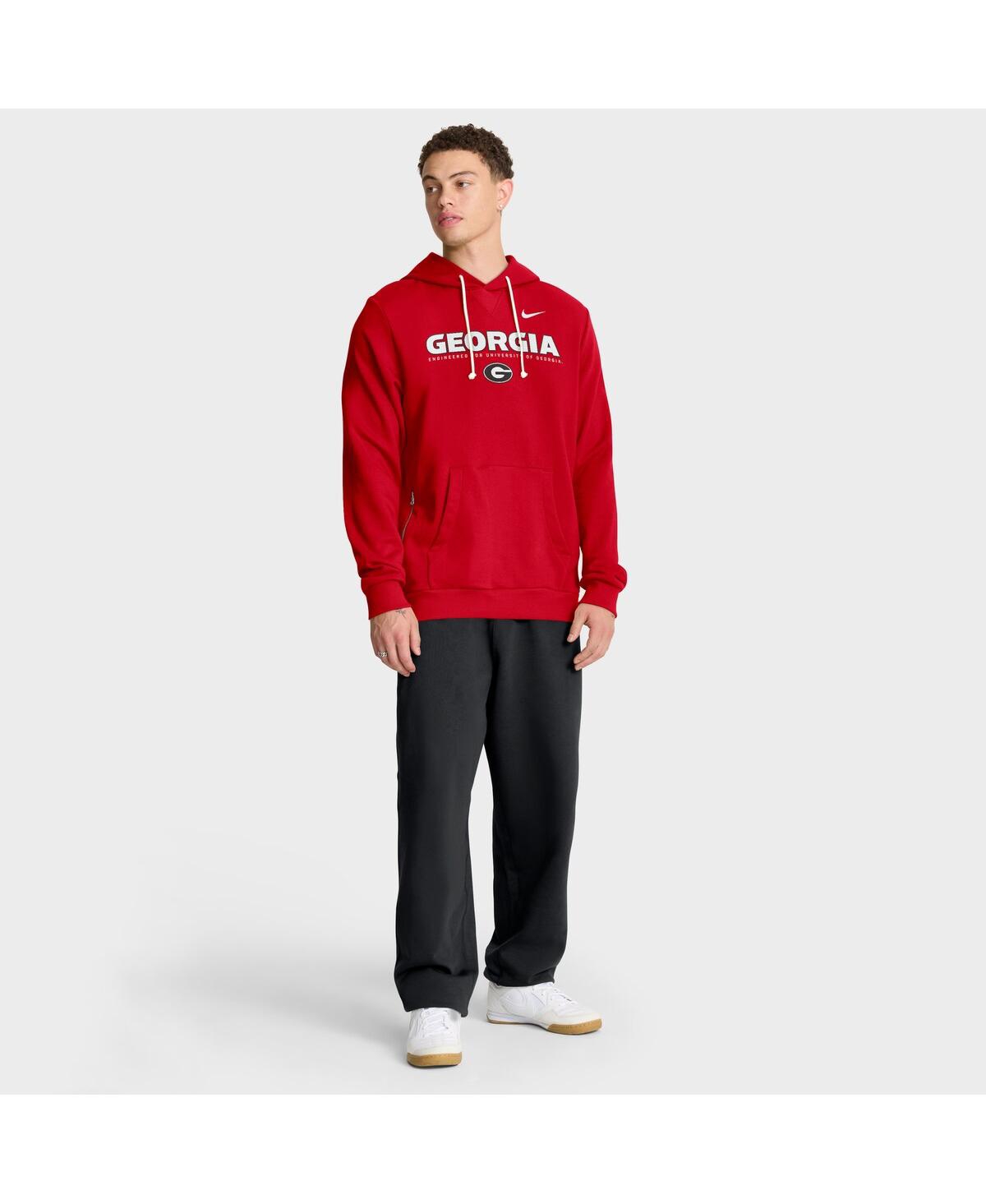 Nike Red Georgia Bulldogs 2025 Sideline Standard Issue Dri-fit Hoodie In Red