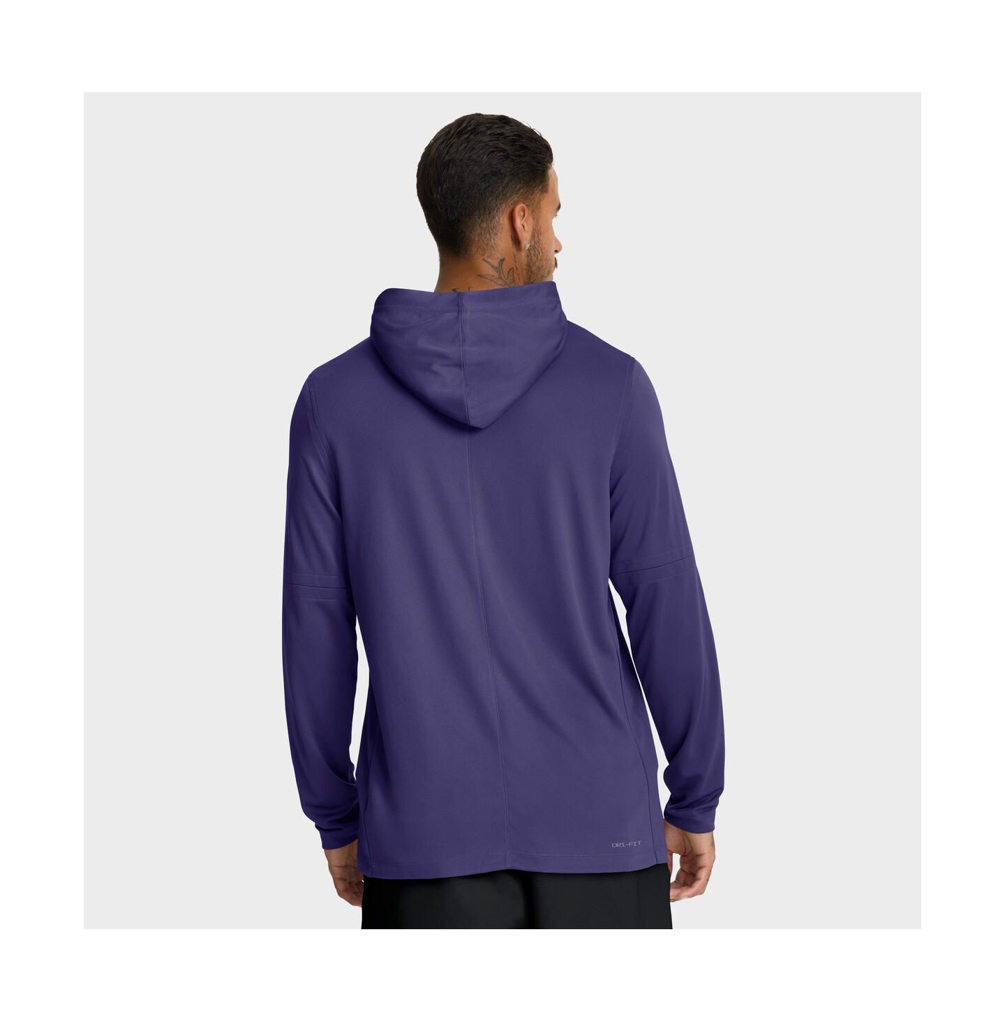 Мужское худи Nike Purple Clemson Tigers 2025 Sideline Performance Long Sleeve T-Shirt — фото 2