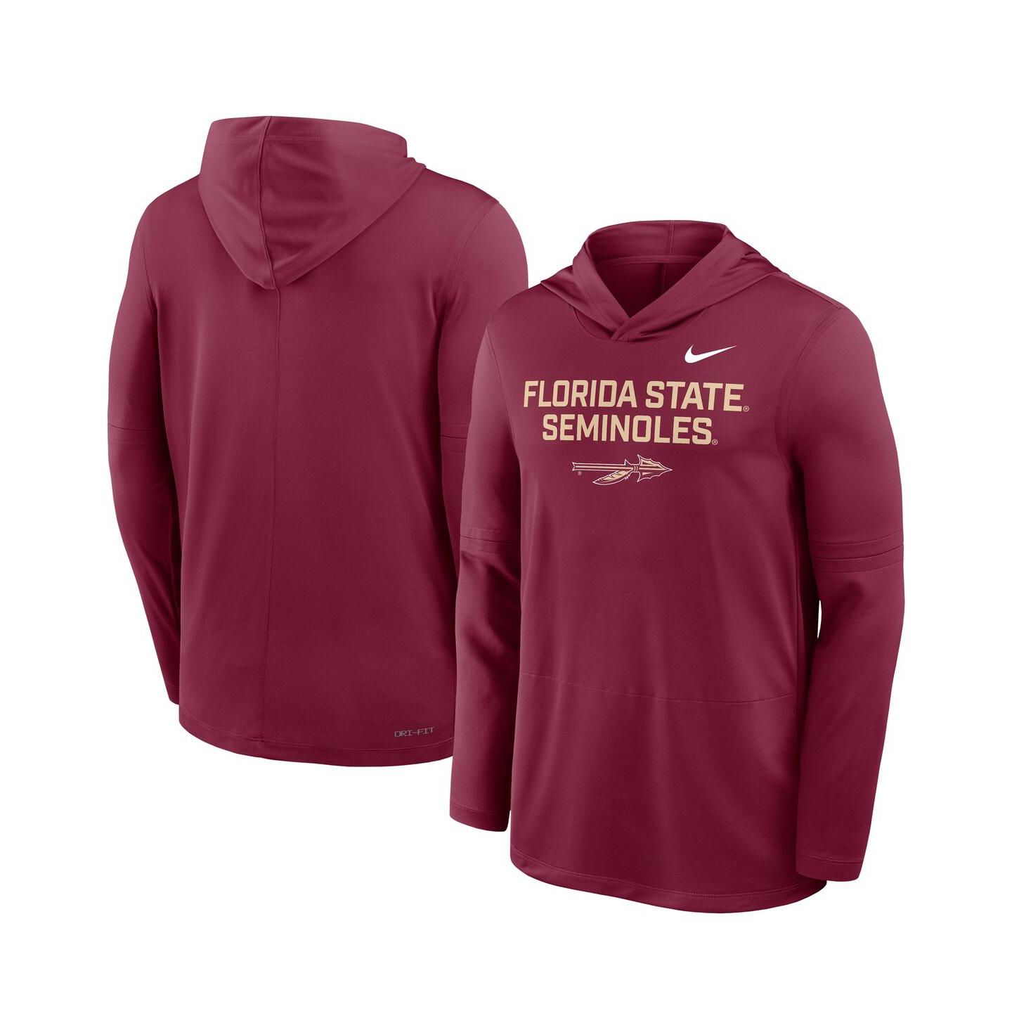 Мужское худи Nike Garnet Florida State Seminoles 2025 Sideline Performance Long Sleeve T-Shirt — фото 4