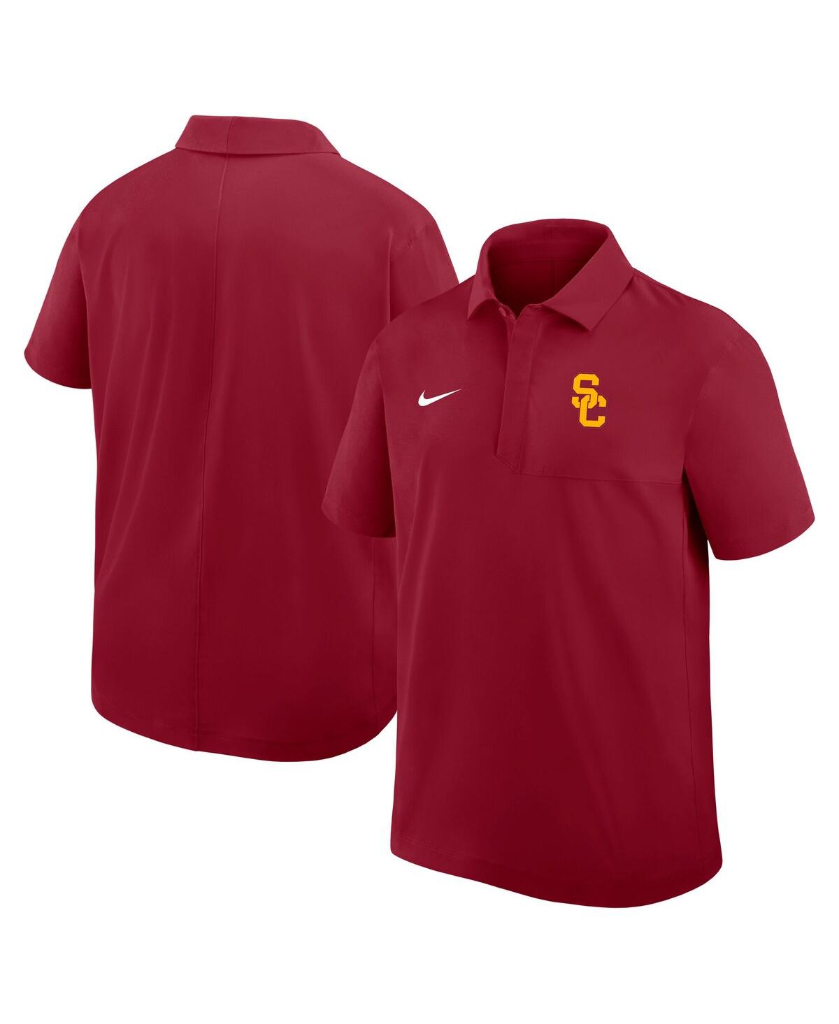 Nike Cardinal Usc Trojans 2025 Coaches Sideline Polo In Red