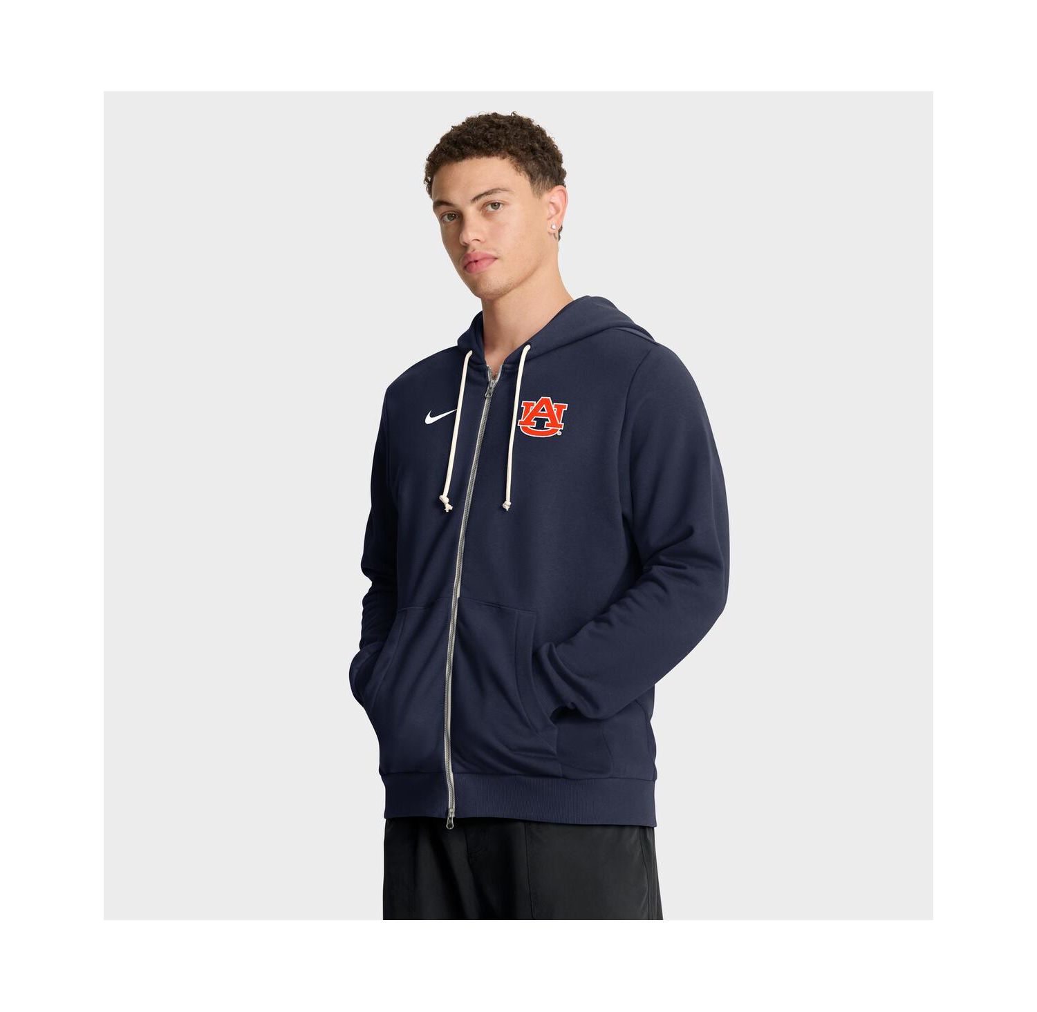 Men's Navy Auburn Tigers 2025 Sideline Standard Issue Dri-FIT Full-Zip Hoodie
