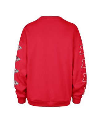 Women's Red Kansas City Chiefs Go Big Oversized Pullover Sweatshirt