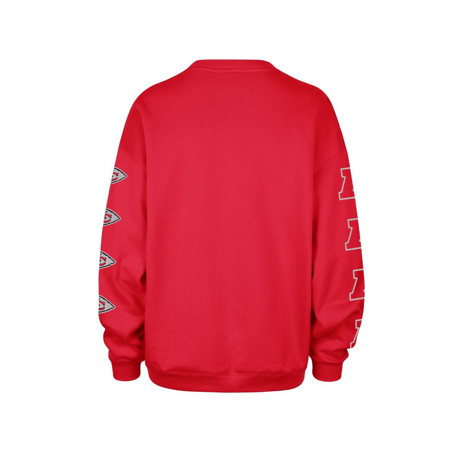 Women's Red Kansas City Chiefs Go Big Oversized Pullover Sweatshirt