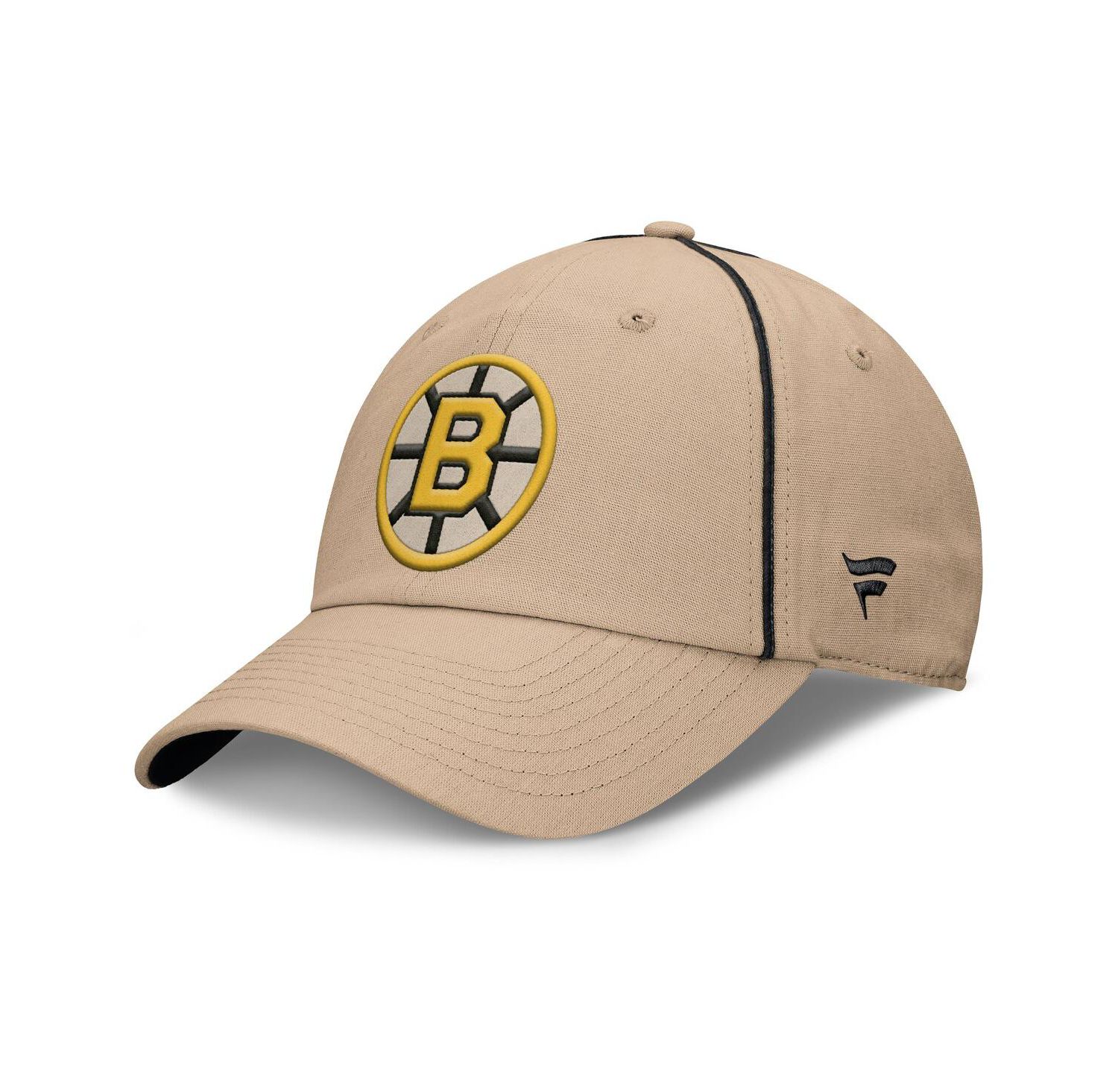 Men's Cream Boston Bruins Heritage Setoff Adjustable Hat