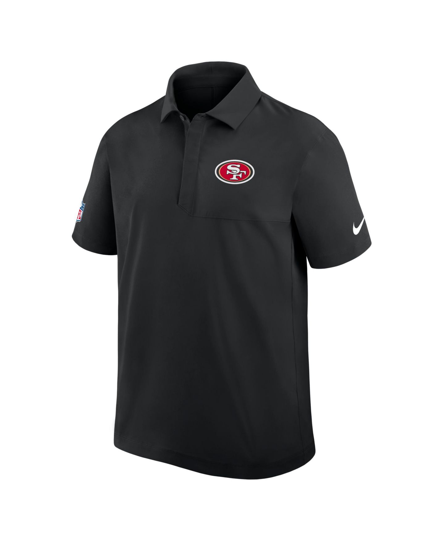 Мужское поло Nike Black San Francisco 49ers Sideline City Pride Woven Performance Polo Shirt — фото 4
