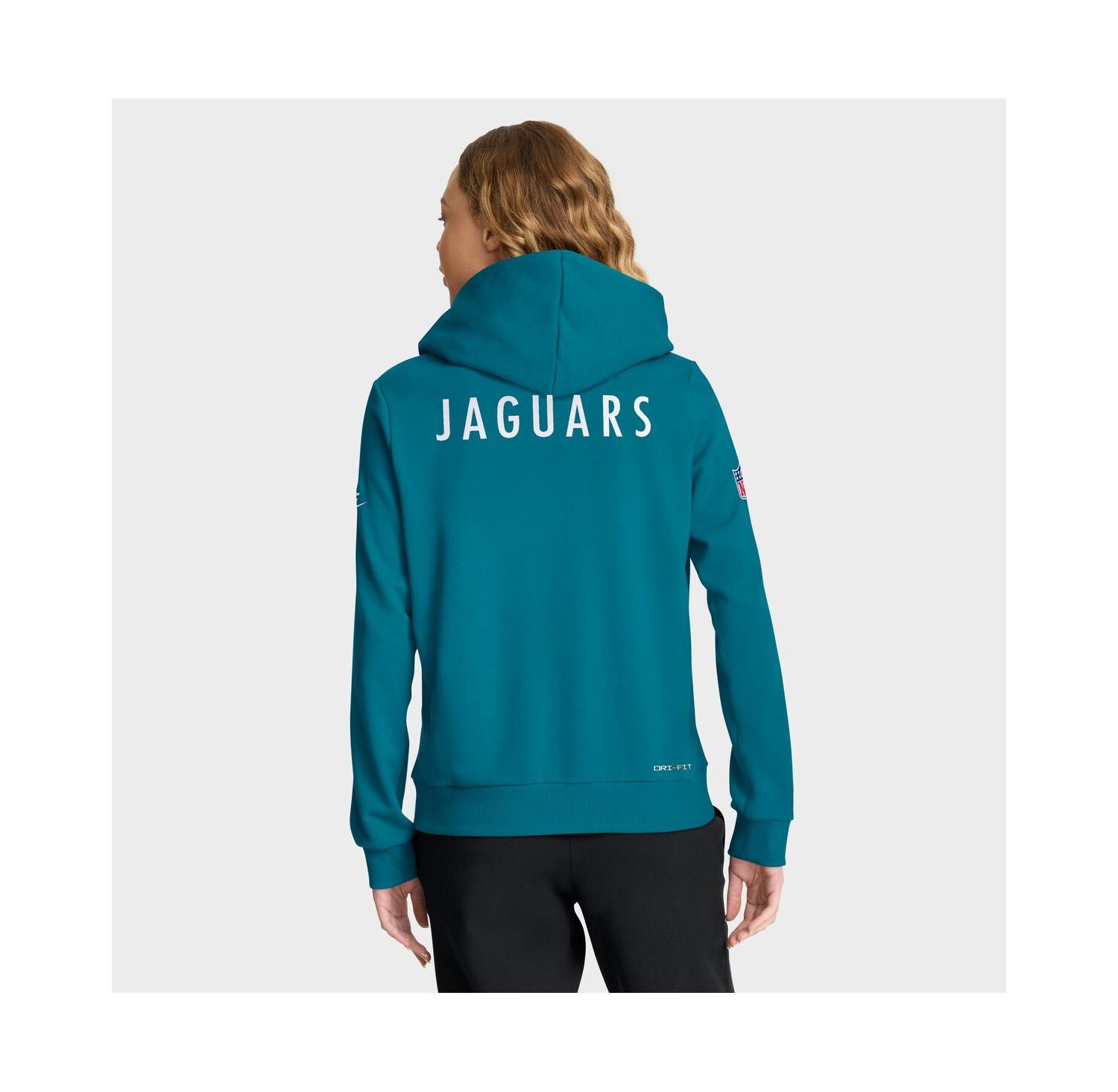 Women's Teal Jacksonville Jaguars Sideline Standard Issue Throwback Dri-FIT Hoodie