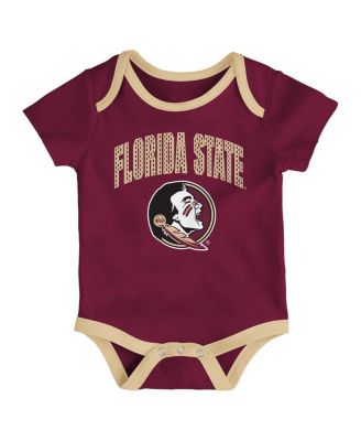 Baby Boys and Girls 3-Pack Florida State Seminoles All Day Play Bodysuit Set
