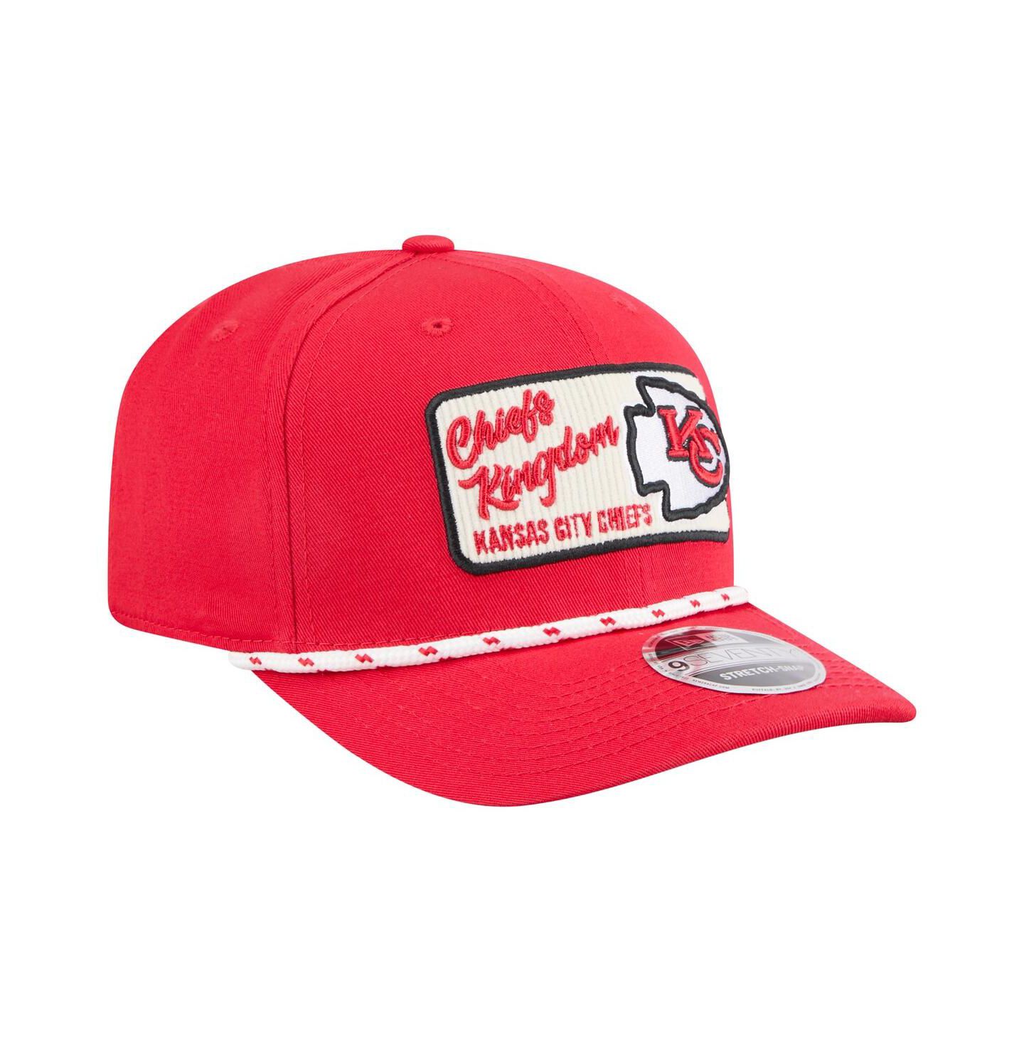 Мужской головной убор New Era Red Kansas City Chiefs Chant 9SEVENTY Stretch-Snap Hat — фото 3