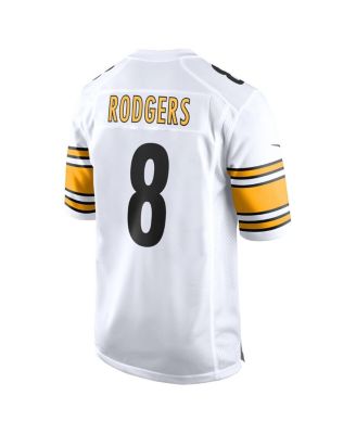 Men's Aaron Rodgers White Pittsburgh Steelers Game Jersey