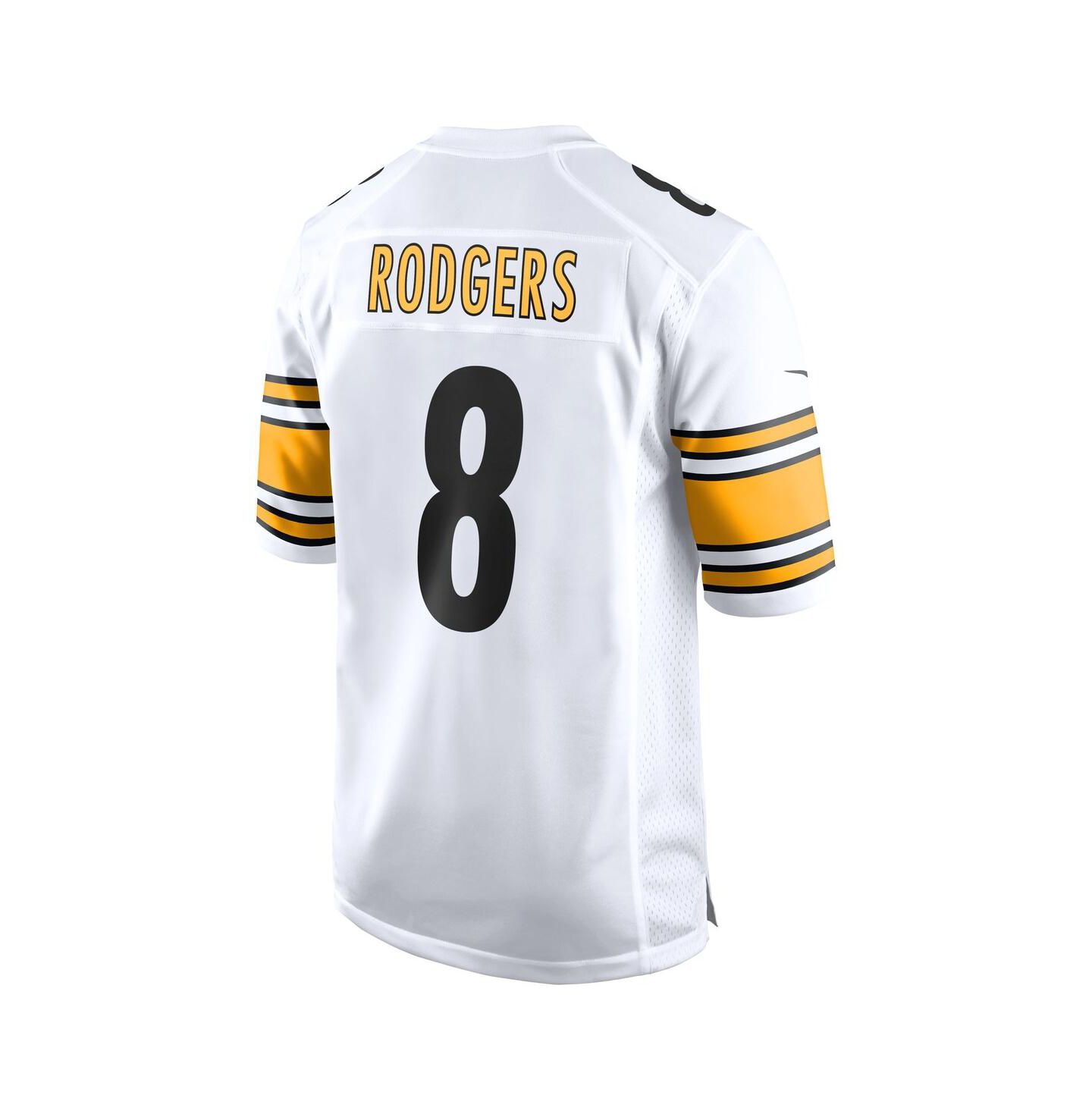 Мужской топ Nike Aaron Rodgers White Pittsburgh Steelers Game Jersey — фото 2