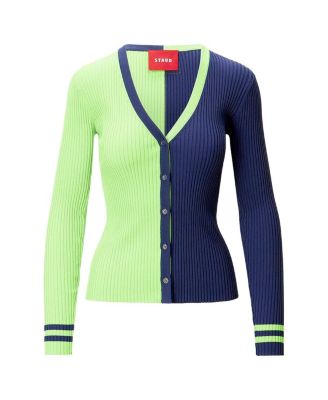 Women's Neon Green/Navy Seattle Seahawks Cargo Sweater