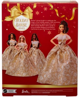 2025 Holiday BARBIE Doll Light Brown Hair