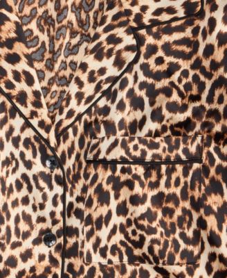 Women's Printed Satin Long Pajama Set, Macy's Exclusive
