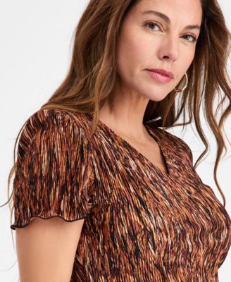 Women's V-Neck Tiered Sheath Dress