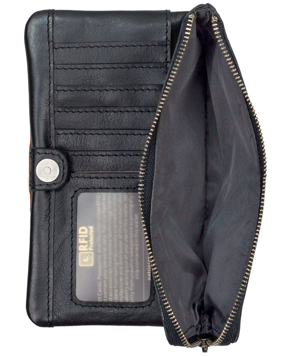Patricia Nash Women's Prassa Bifold Zipper Wallet In Black