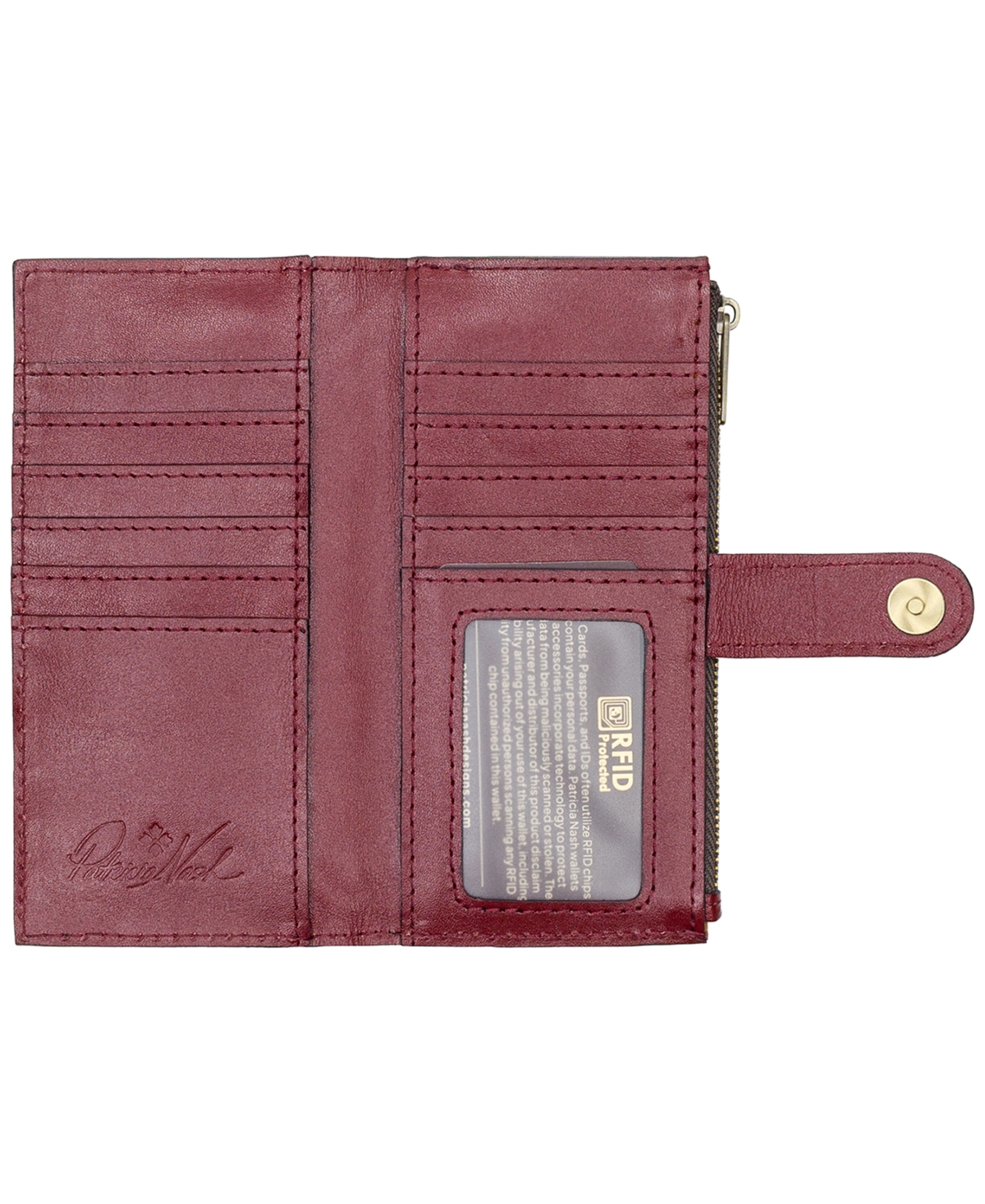 Patricia Nash Women's Nazari Bifold Wallet In Burgundy