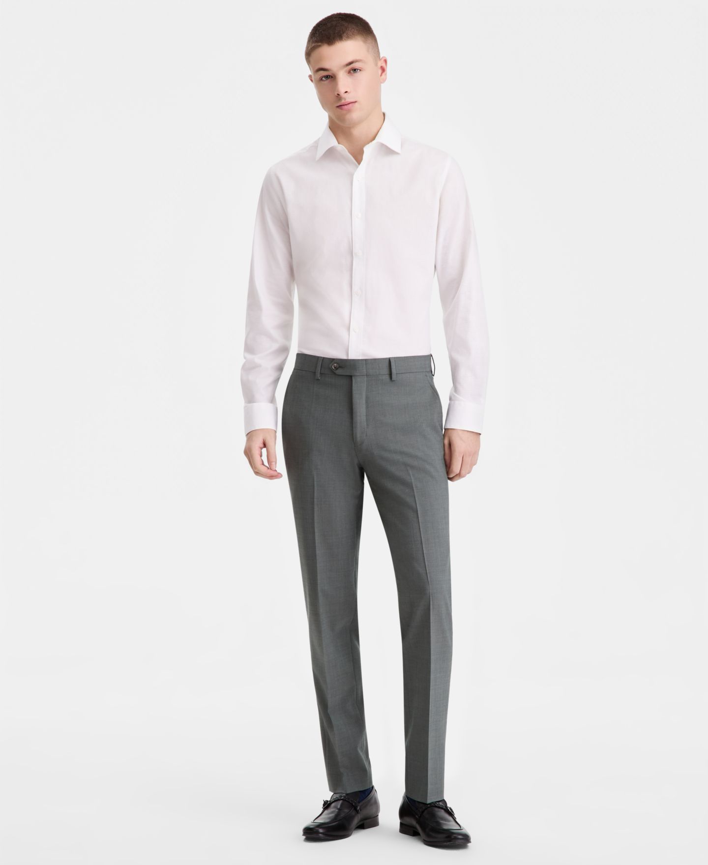 Мужские брюки Bar III Slim-Fit Wool Blend Suit Separates, цвет: Зелёный — фото 1