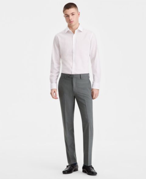 Мужские брюки Bar III Slim-Fit Wool Blend Suit Separates, цвет: Зелёный