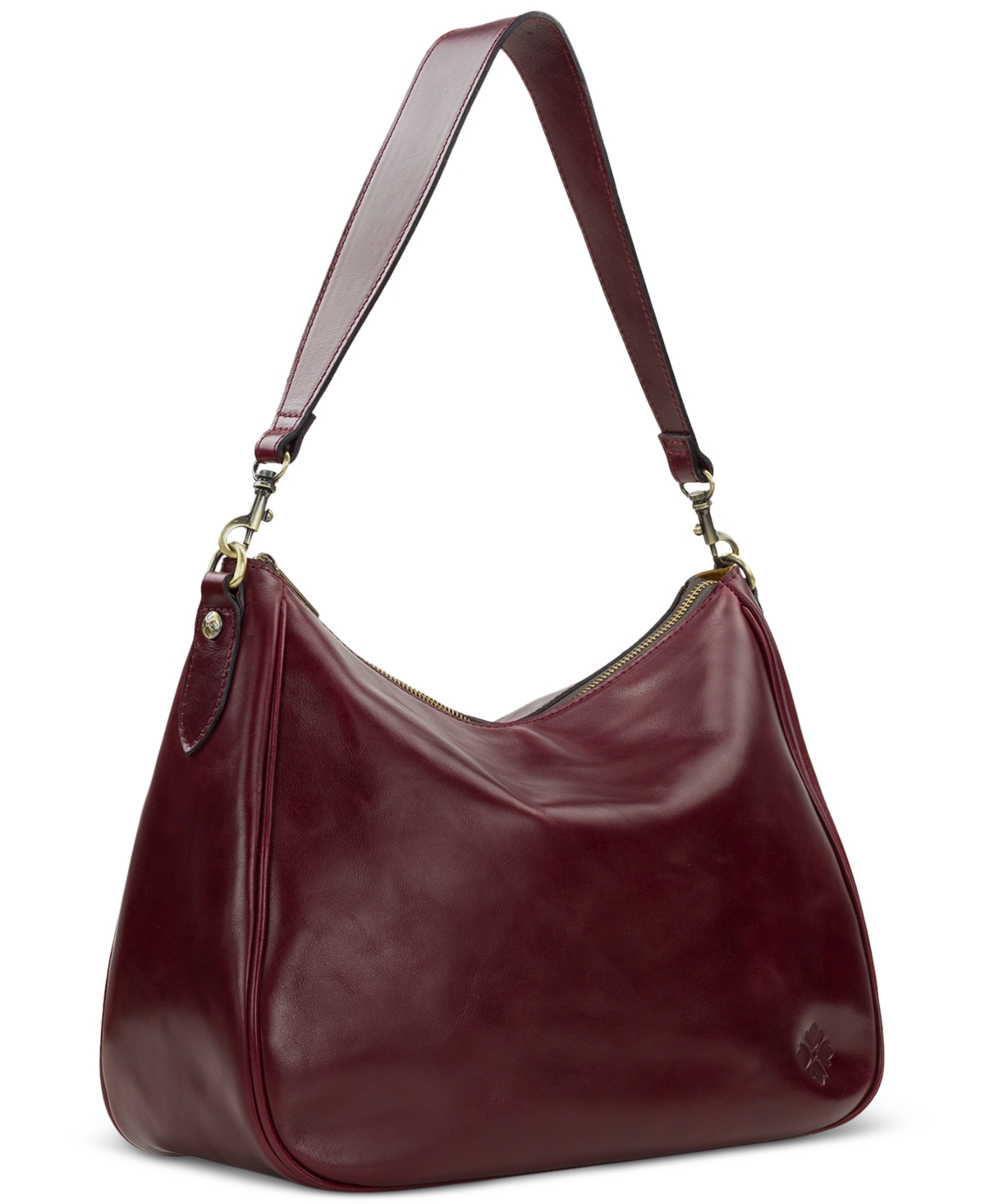 Patricia Nash Athani Large Leather Shoulder Bag, Created For Macy's In Burgundy