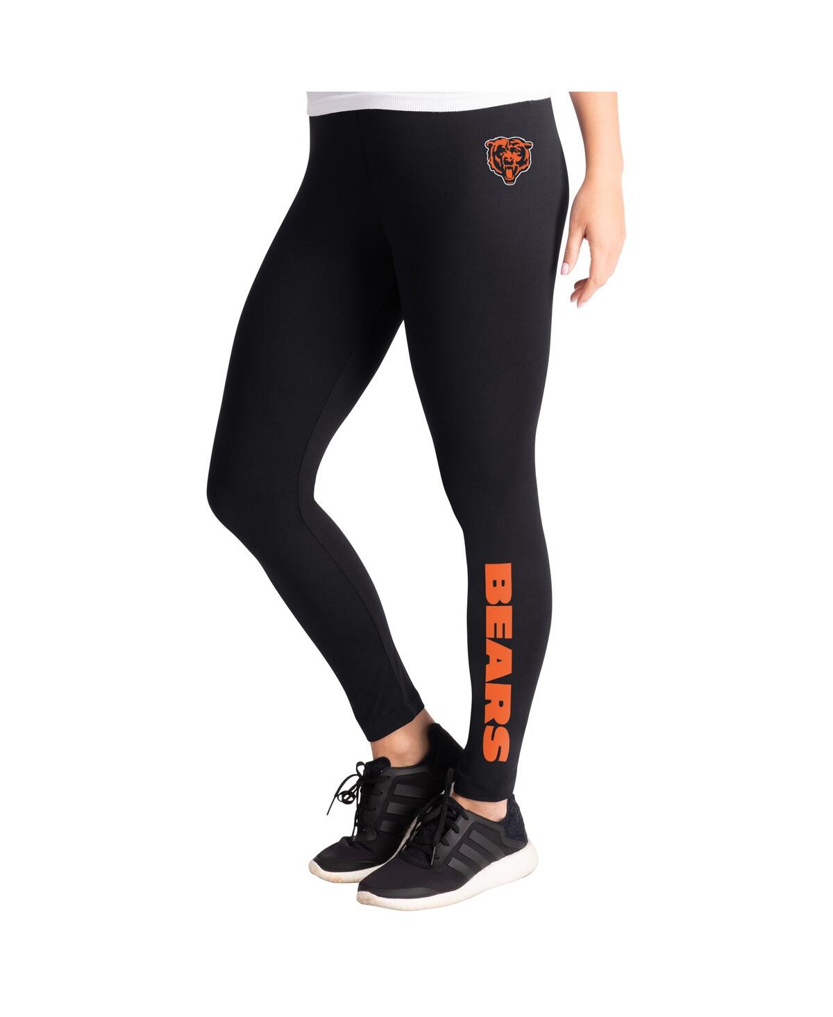G-iii 4her By Carl Banks Black Chicago Bears Pregame Leggings In Black