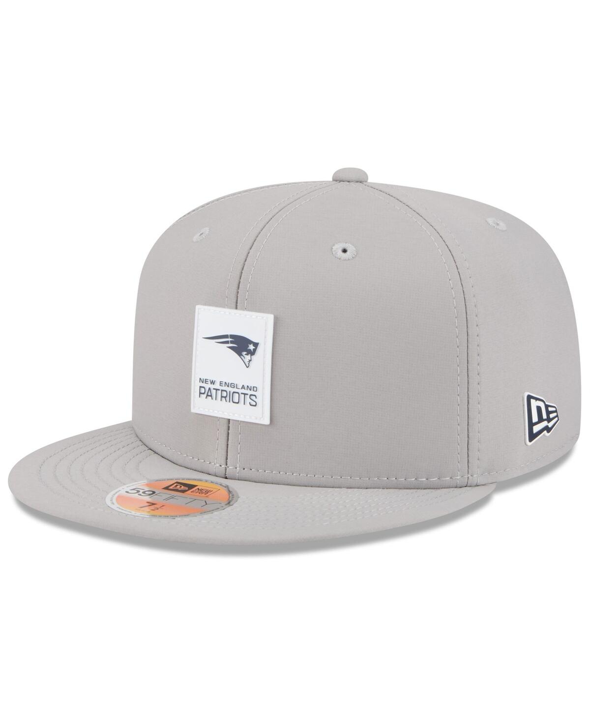 New Era Men's Gray New England Patriots 2025 Sideline 59fifty Fitted Hat In Gray