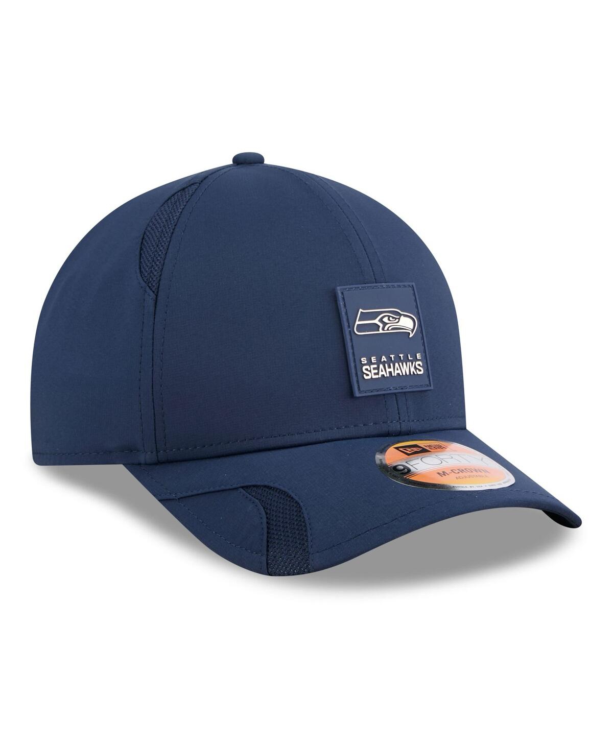 New Era Big Boys And Girls College Navy Seattle Seahawks 2025 Sideline M-crown 9forty Adjustable Hat In Blue
