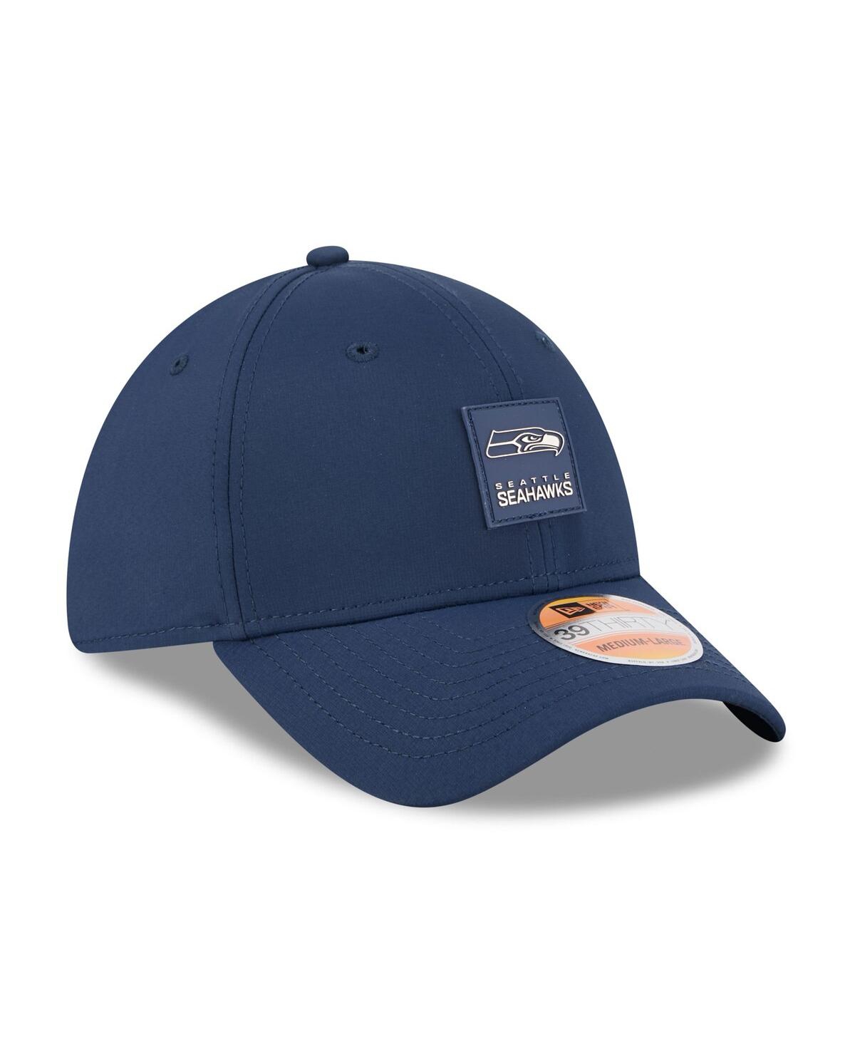 New Era Men's College Navy Seattle Seahawks 2025 Sideline 39thirty Flex Hat In Blue