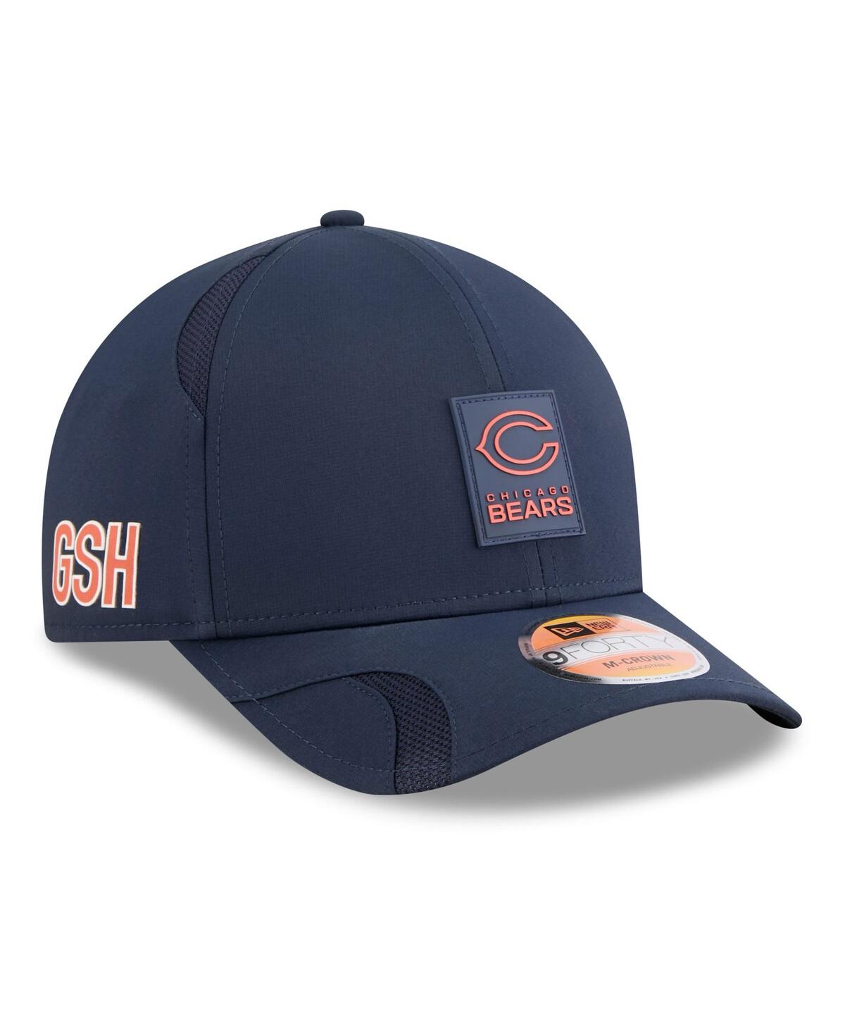 New Era Men's Navy Chicago Bears 2025 Sideline M-crown 9forty Adjustable Hat In Blue