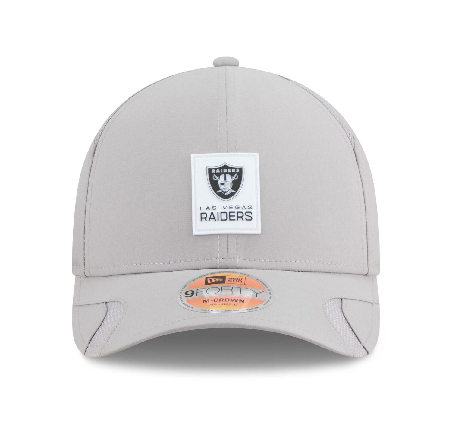 Men's Gray Las Vegas Raiders 2025 Sideline M-Crown 9FORTY Adjustable Hat