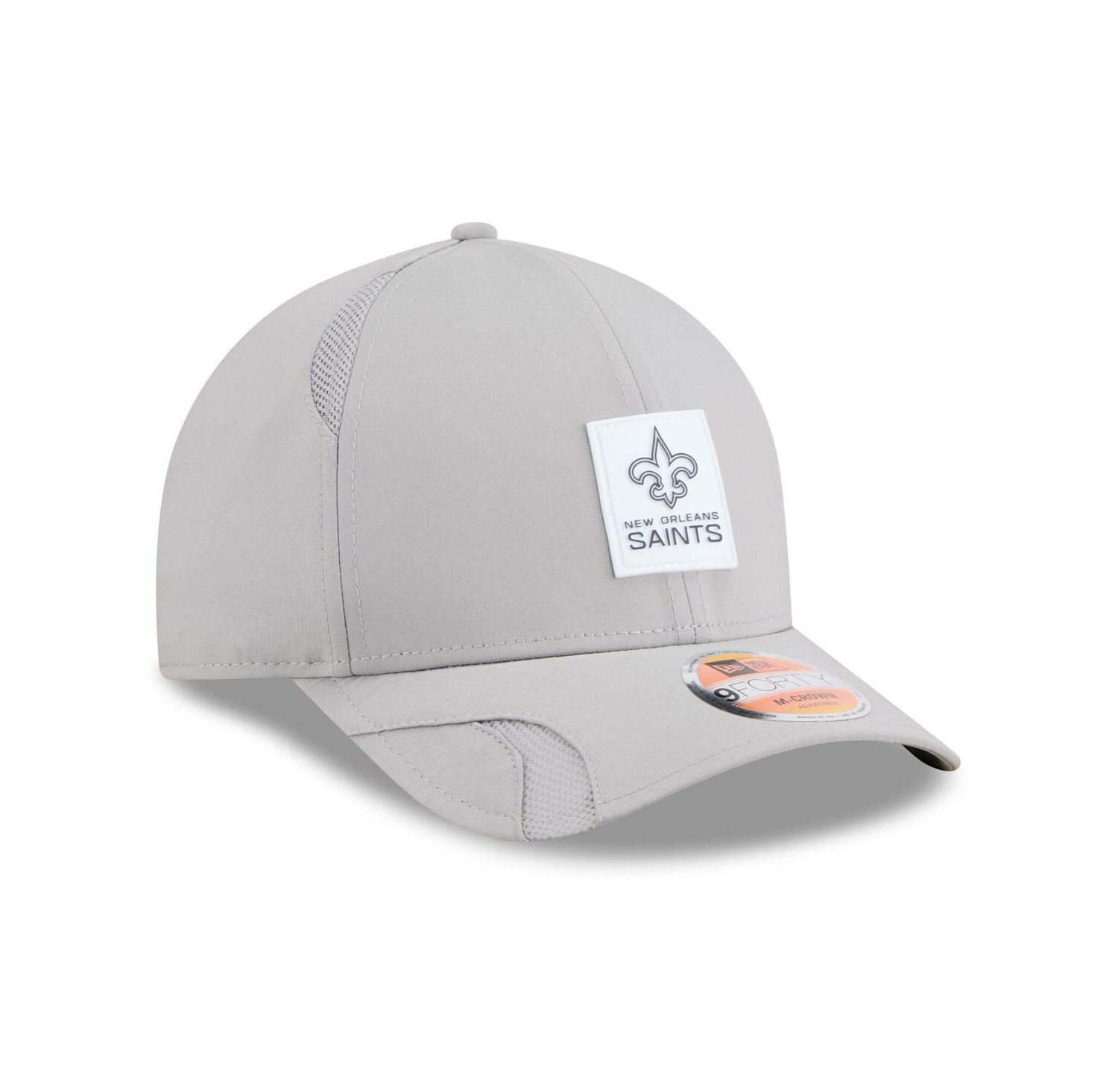 Men's Gray New Orleans Saints 2025 Sideline M-Crown 9FORTY Adjustable Hat