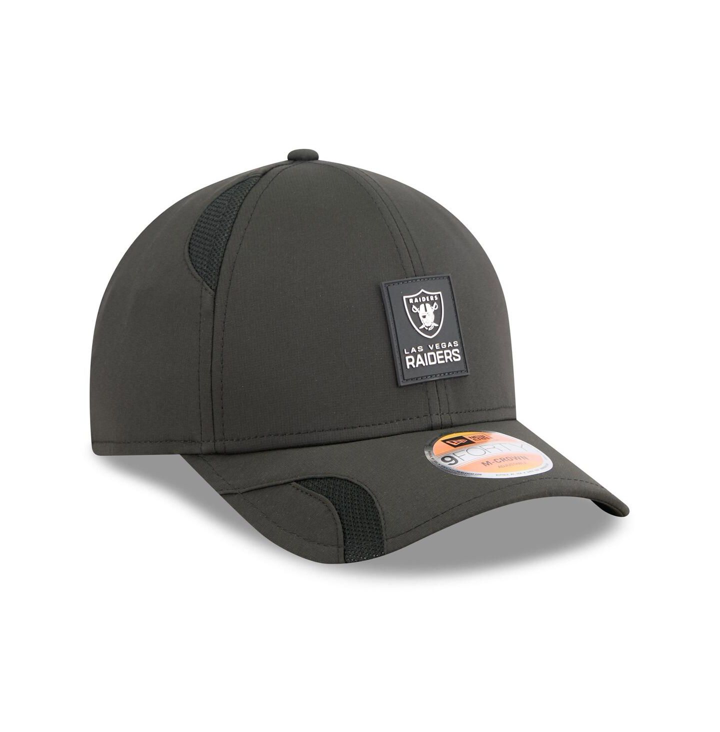 Мужская кепка New Era Black Las Vegas Raiders 2025 Sideline M-Crown 9FORTY Adjustable Hat — фото 4