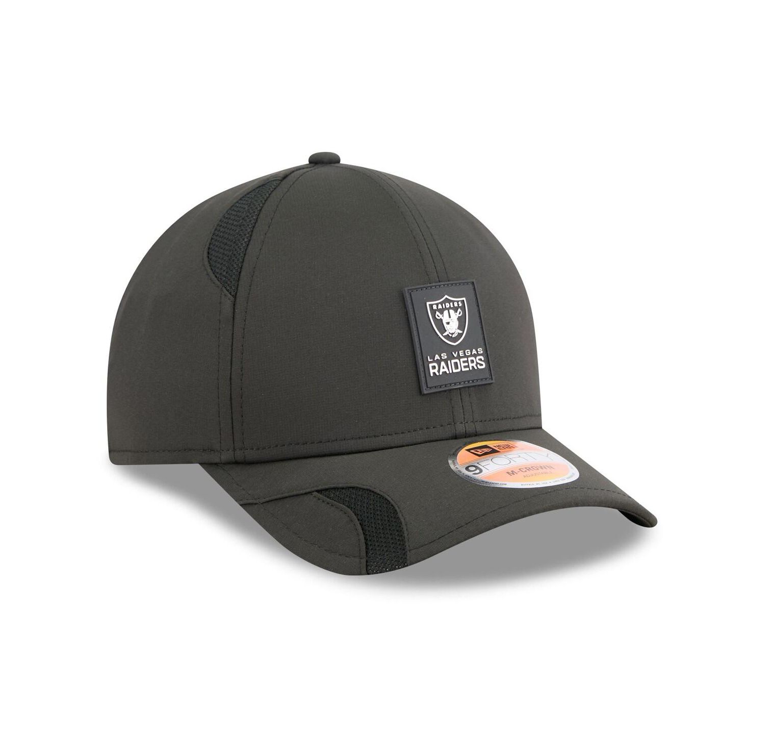 Men's Black Las Vegas Raiders 2025 Sideline M-Crown 9FORTY Adjustable Hat