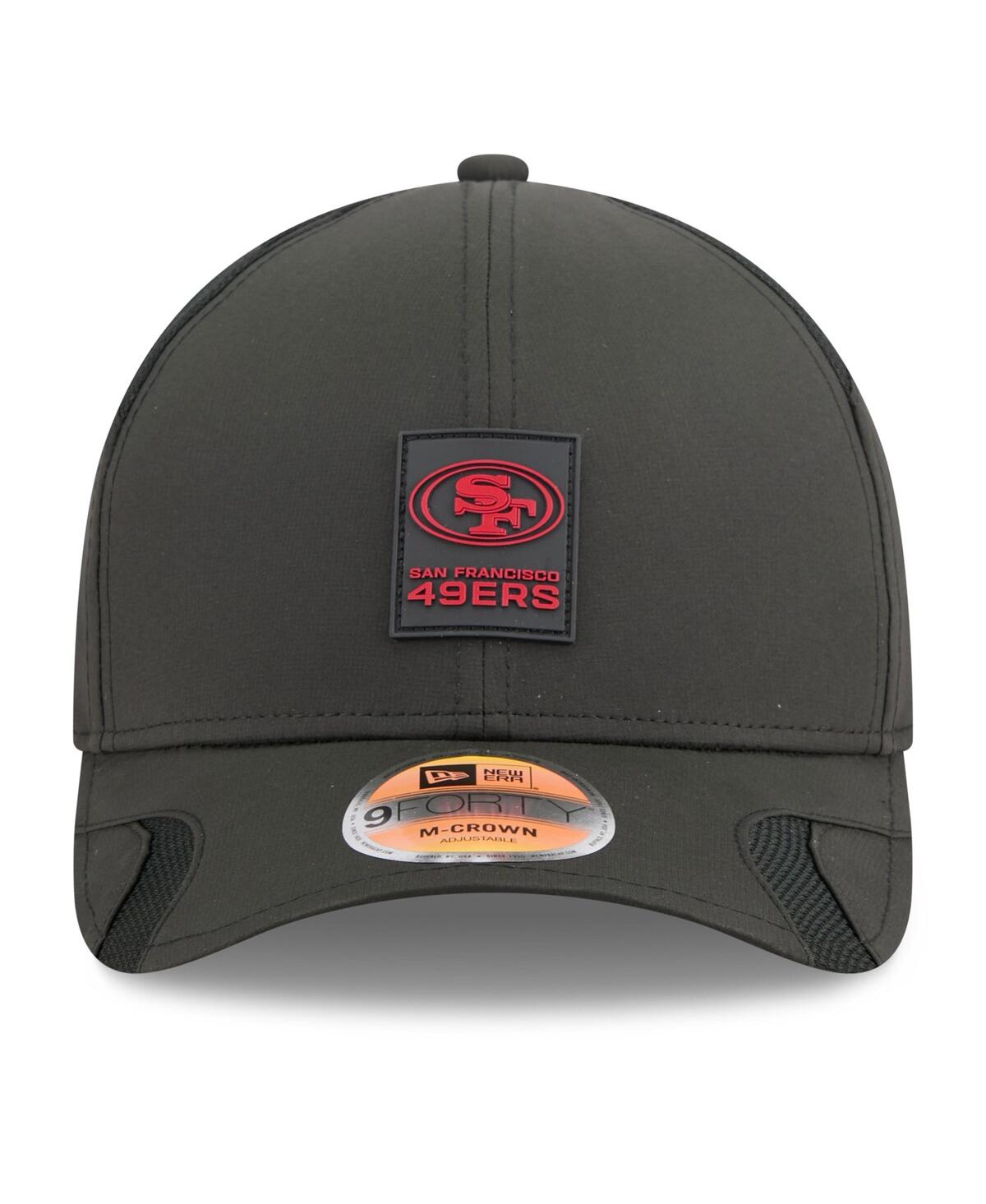 New Era Men's Black San Francisco 49ers 2025 Sideline M-crown 9forty Adjustable Hat In Black