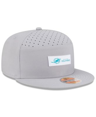 Men's Gray Miami Dolphins 2025 Sideline Split Panel 9FIFTY Snapback Hat