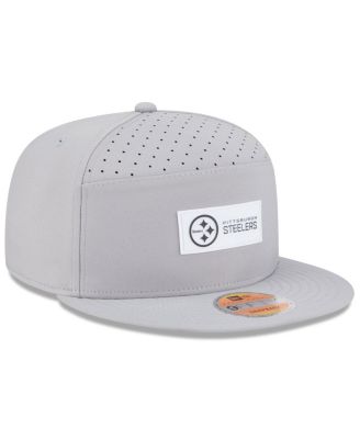 Men's Gray Pittsburgh Steelers 2025 Sideline Split Panel 9FIFTY Snapback Hat