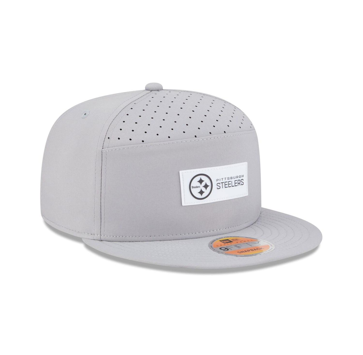 Men's Gray Pittsburgh Steelers 2025 Sideline Split Panel 9FIFTY Snapback Hat
