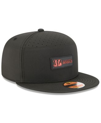 Men's Black Cincinnati Bengals 2025 Sideline Split Panel 9FIFTY Snapback Hat