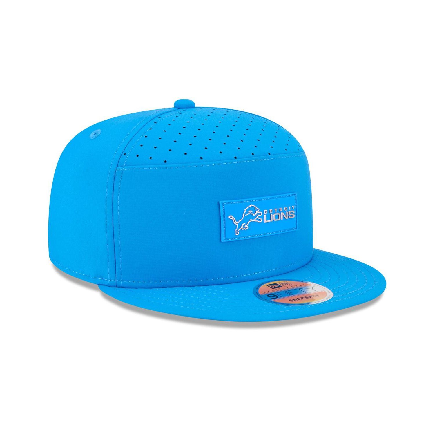 Men's Blue Detroit Lions 2025 Sideline Split Panel 9FIFTY Snapback Hat