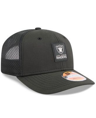 Men's Black Las Vegas Raiders 2025 Sideline 9SEVENTY Trucker Adjustable Hat