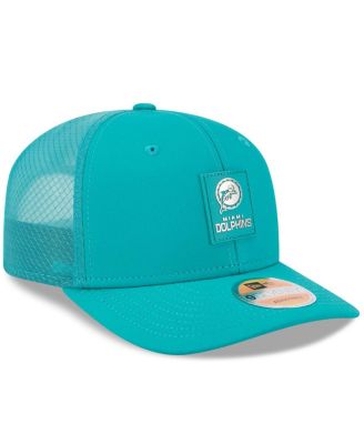 Men's Aqua Miami Dolphins 2025 Sideline Throwback 9SEVENTY Trucker Adjustable Hat