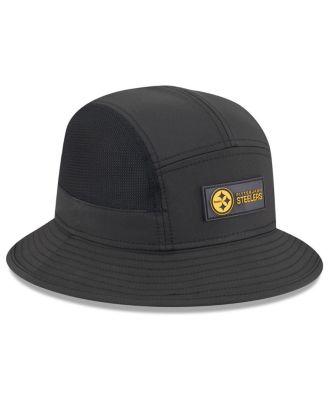 Men's Black Pittsburgh Steelers 2025 Sideline Bucket Hat