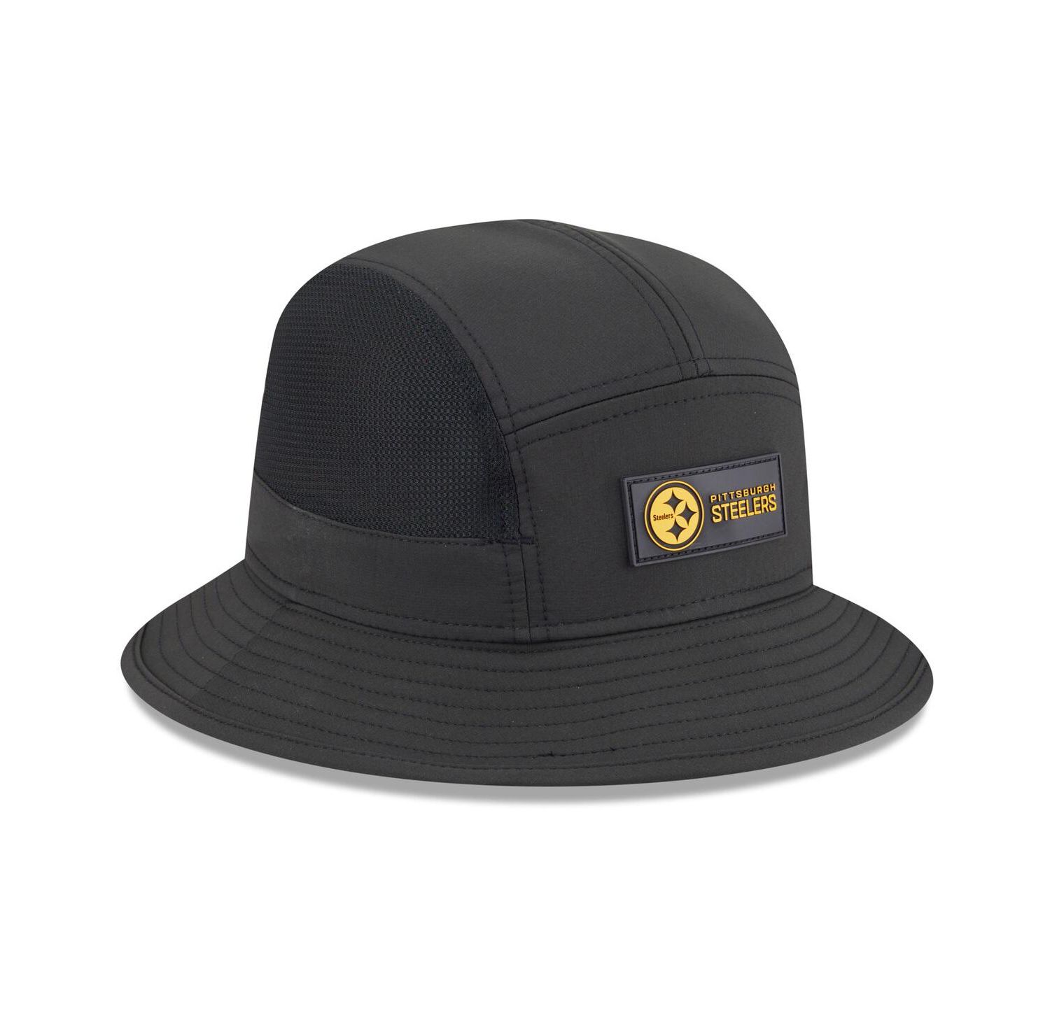 Men's Black Pittsburgh Steelers 2025 Sideline Bucket Hat