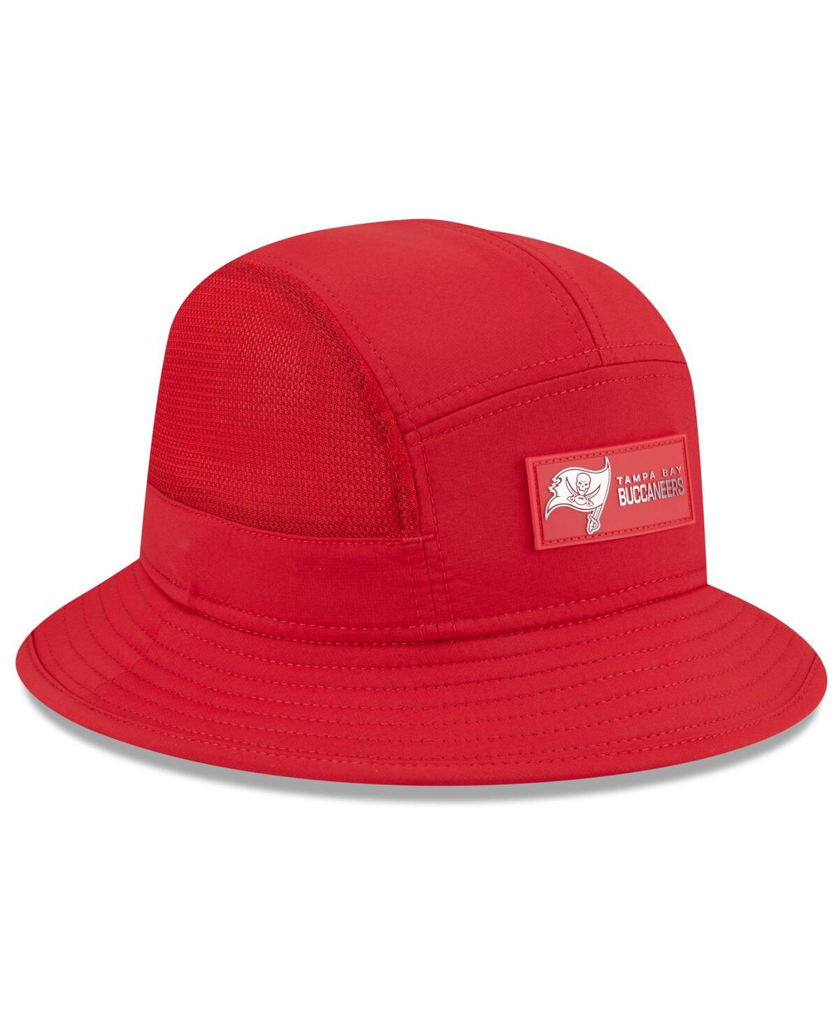 New Era Men's Red Tampa Bay Buccaneers 2025 Sideline Bucket Hat In Red