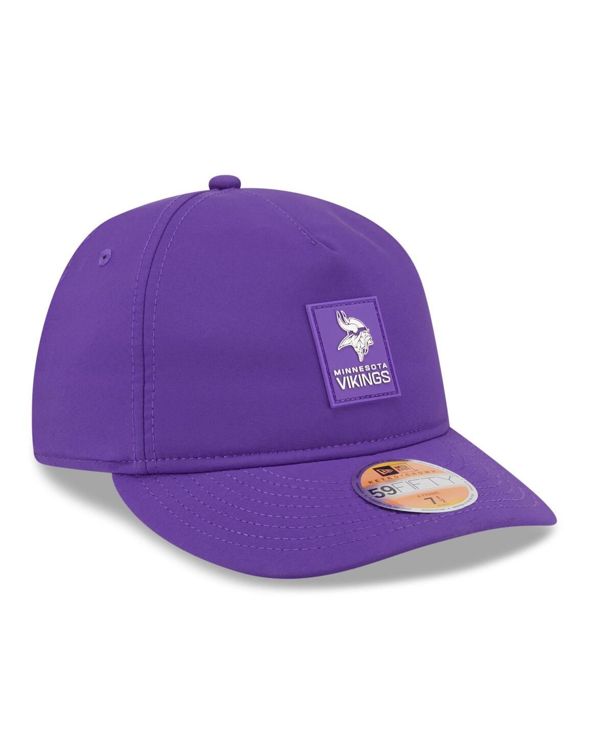 New Era Men's Purple Minnesota Vikings 2025 Sideline Retro Crown 59fifty Fitted Hat In Purple