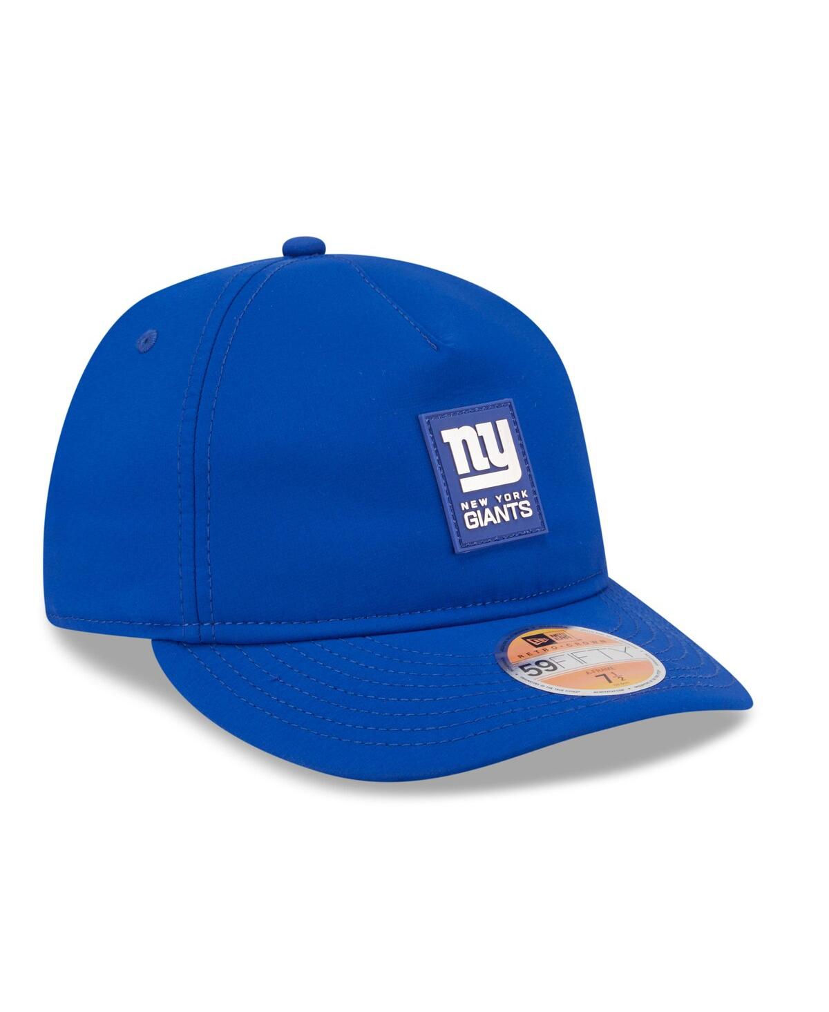 New Era Men's Royal New York Giants 2025 Sideline Retro Crown 59fifty Fitted Hat In Blue