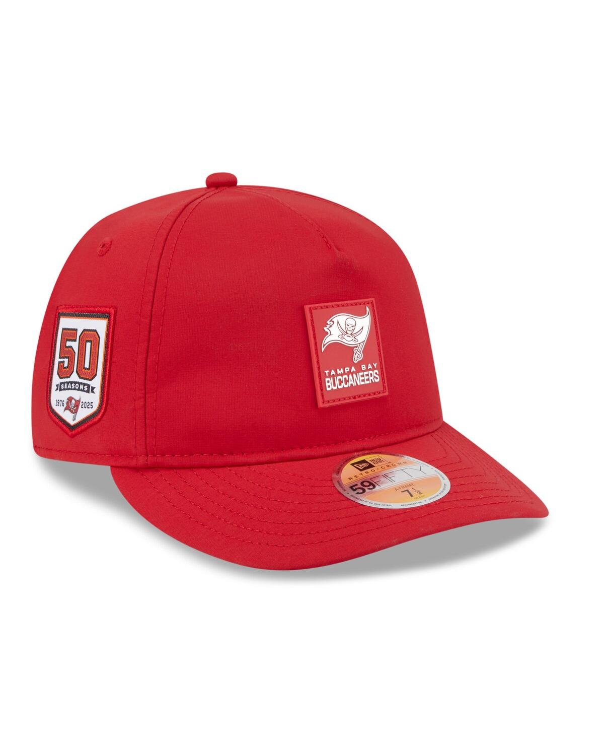 New Era Men's Red Tampa Bay Buccaneers 2025 Sideline Retro Crown 59fifty Fitted Hat In Red