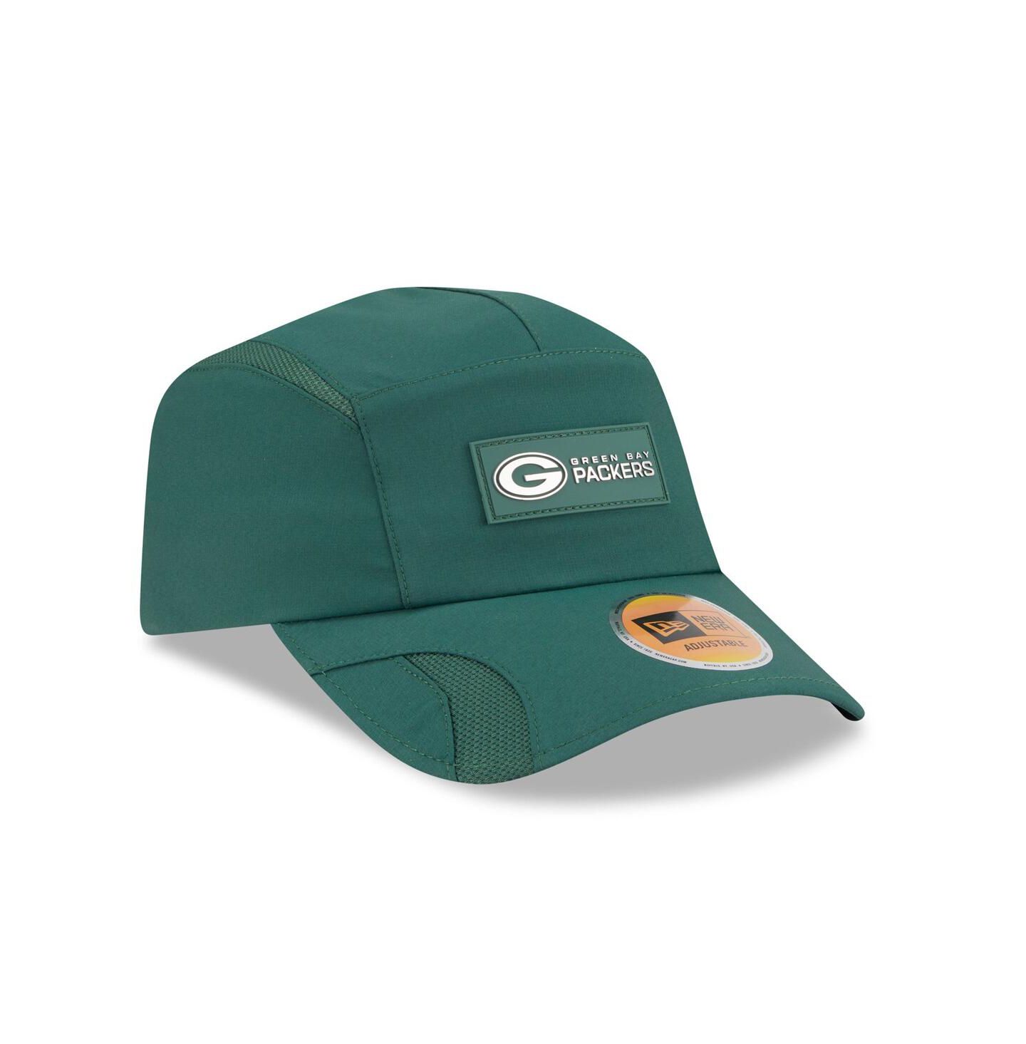 Мужская кепка New Era Green Green Bay Packers 2025 Sideline Runner Adjustable Hat — фото 4