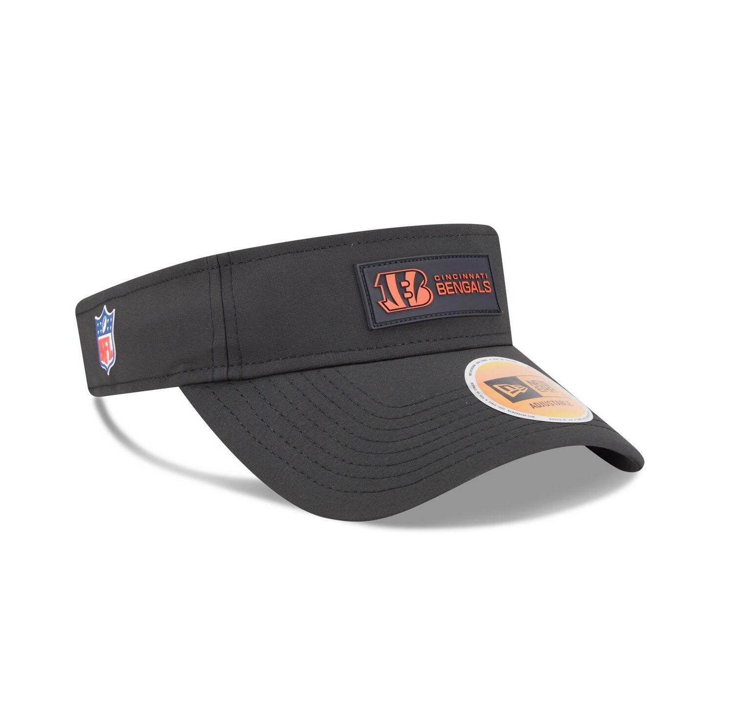 Men's Black Cincinnati Bengals 2025 Sideline Visor Hat